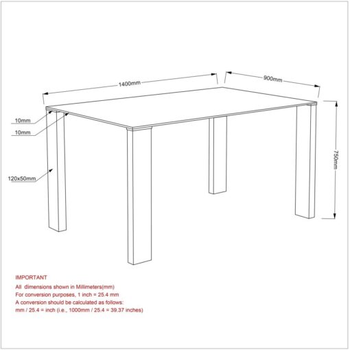 Alternative view of Frankfurt Rectangular Dining Table In Stainless Steel