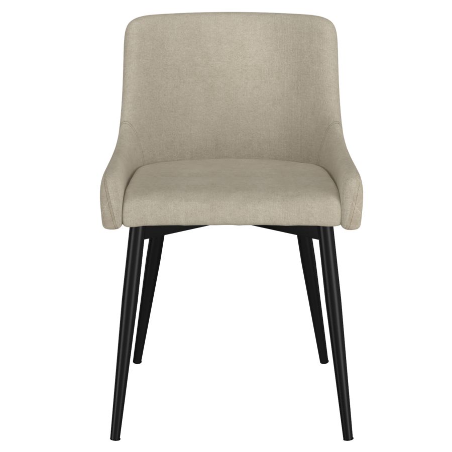 Bianca Side Chair, Set Of 2 In Beige And Black Leg - Image 6