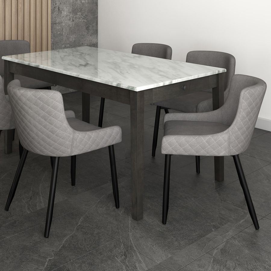 Bianca Side Chair, Set Of 2 In Grey And Black Leg - Image 4