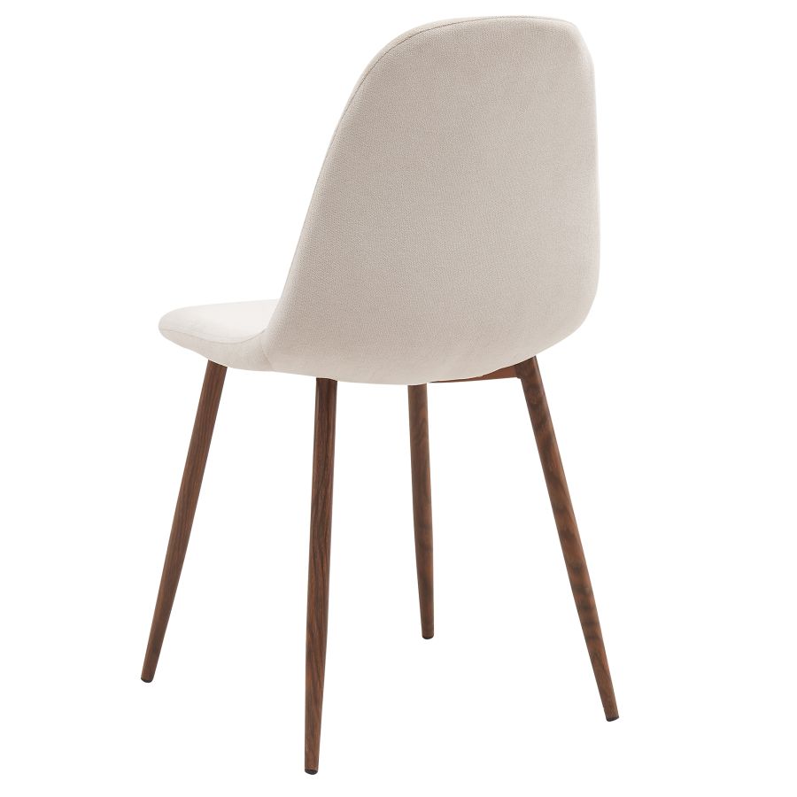 Lyna Side Chair, Set Of 4 In Beige And Walnut - Image 7