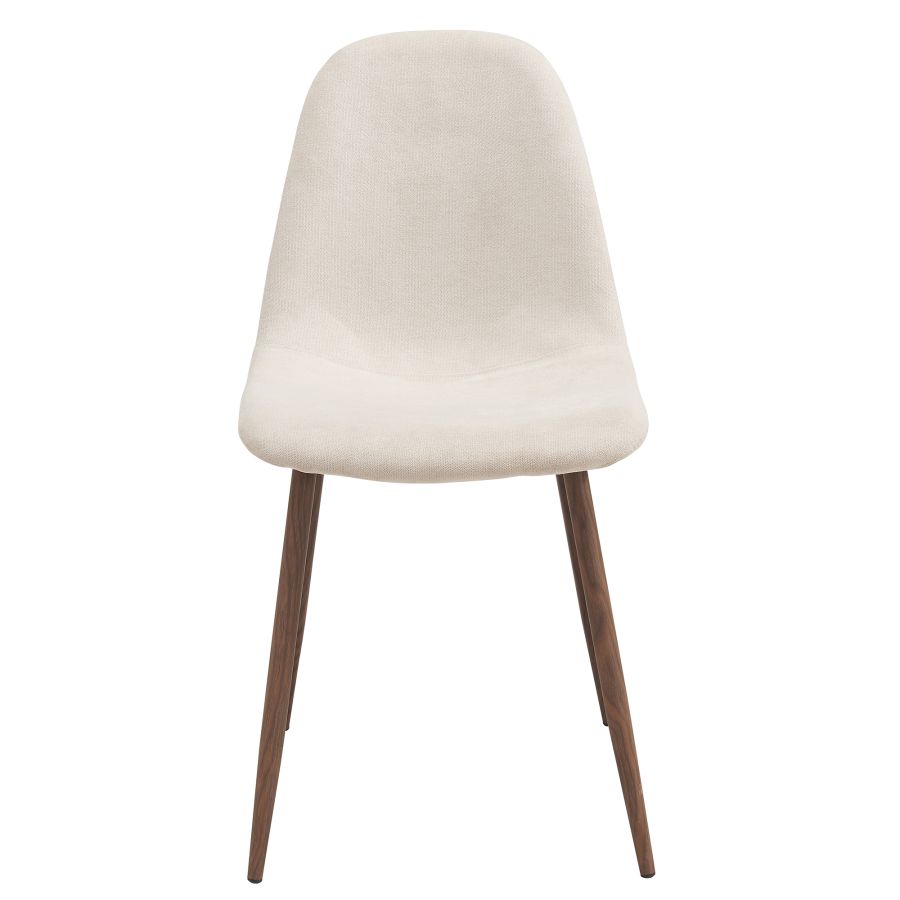 Lyna Side Chair, Set Of 4 In Beige And Walnut - Image 6