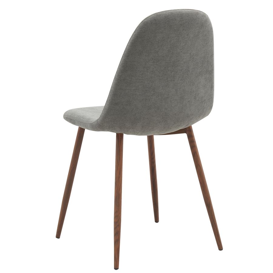 Lyna Side Chair, Set of 4 in Grey and Walnut - Image 8