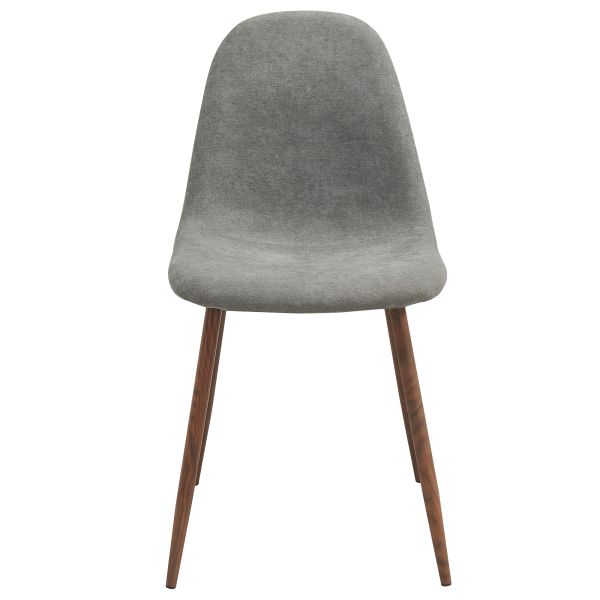 Lyna Side Chair, Set of 4 in Grey and Walnut - Image 7
