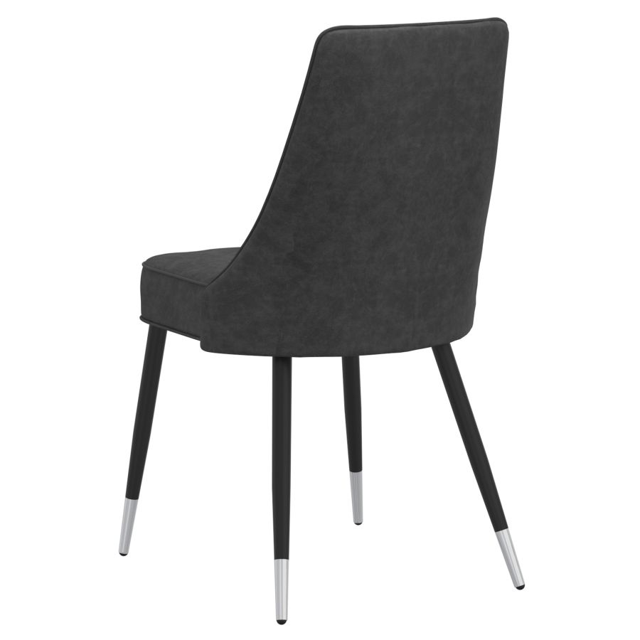 Silvano Side Chair, Set of 2 in Vintage Grey and Black - Image 7