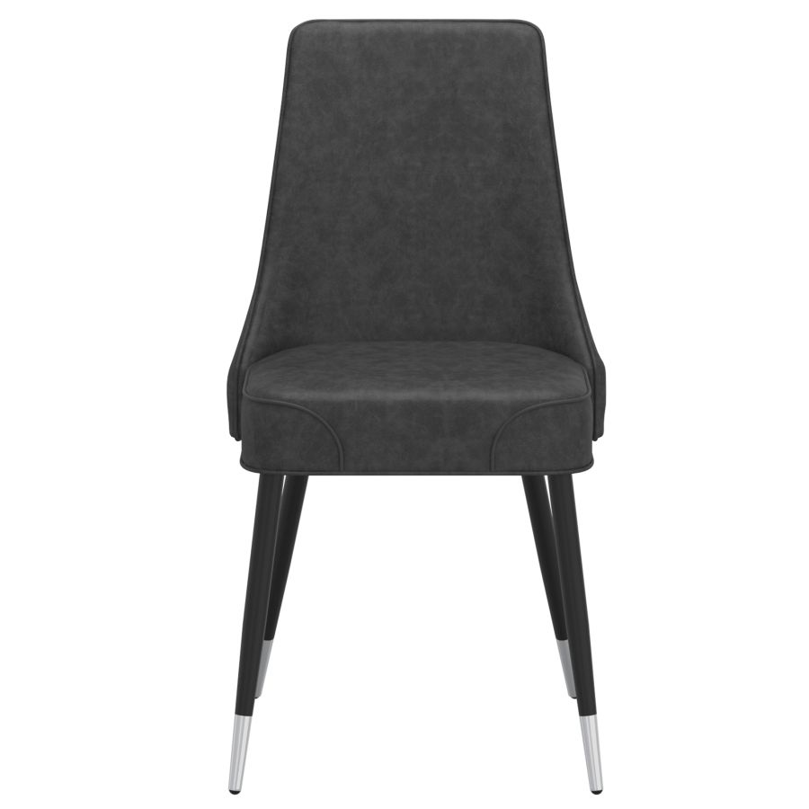 Silvano Side Chair, Set of 2 in Vintage Grey and Black - Image 6