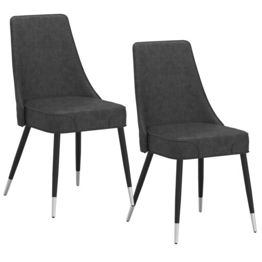 Alternative view of Silvano Side Chair, Set of 2 in Vintage Grey and Black