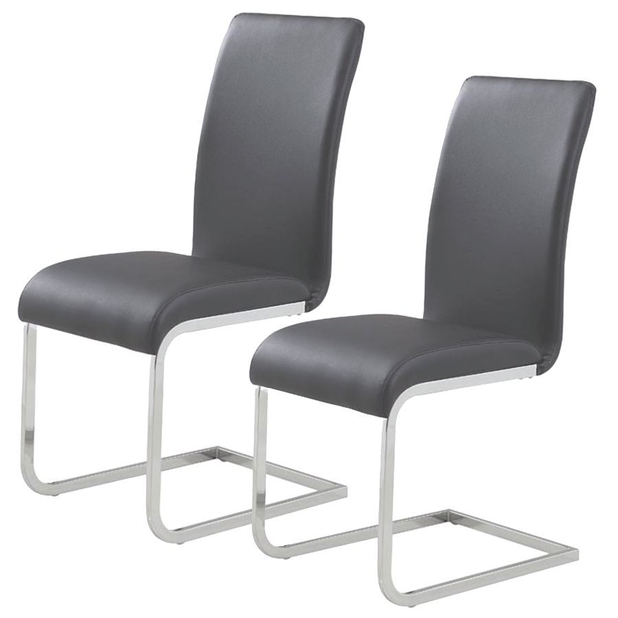 Maxim Side Chair, Set Of 2 In Grey And Chrome - Image 5