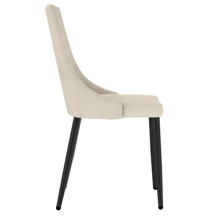 Venice Side Chair, Set Of 2 In Beige And Black - Image 7