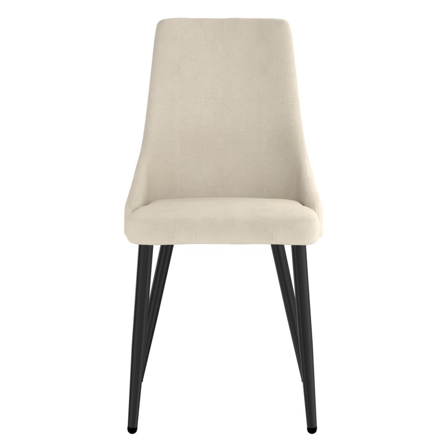 Venice Side Chair, Set Of 2 In Beige And Black - Image 6
