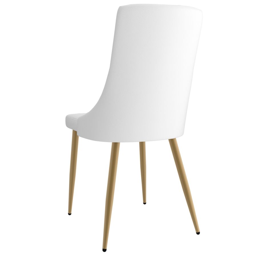 Antoine Side Chair, Set Of 2 In White And Aged Gold - Image 8