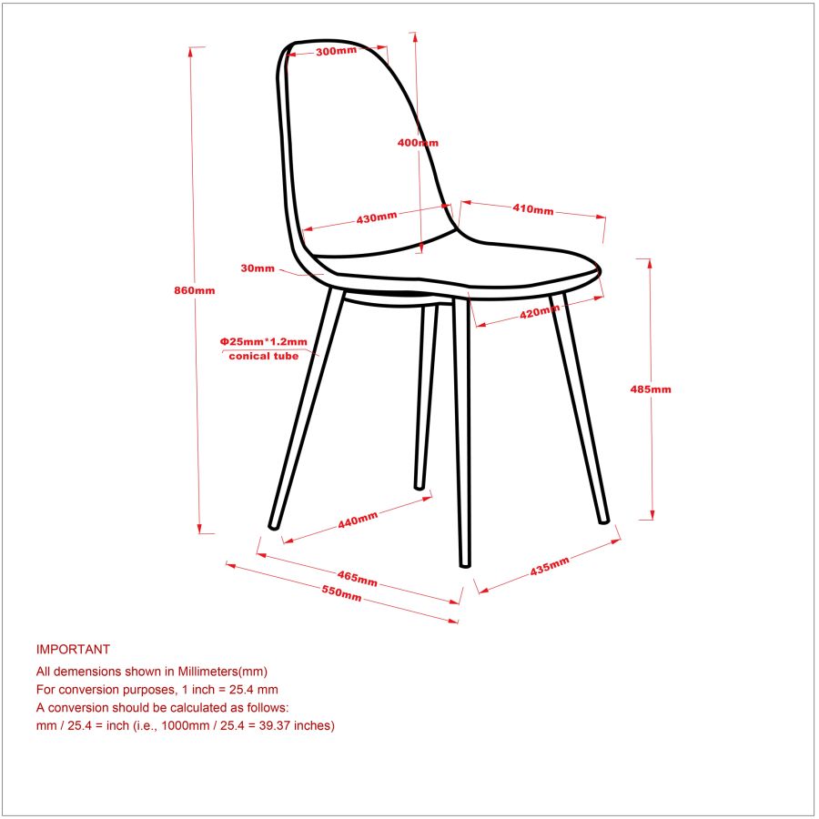 Olly Side Chair, Set of 4 in Grey and Black - Image 2