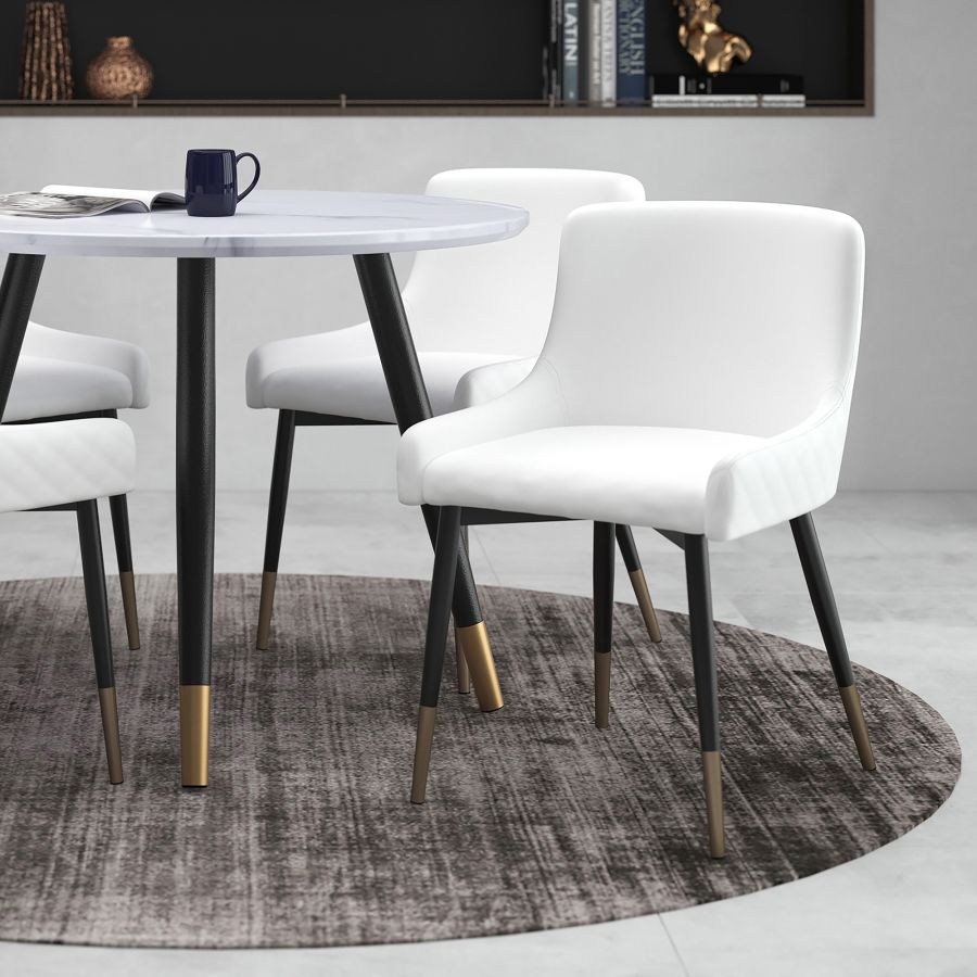 Xander Side Chair, Set Of 2 In White And Black - Image 5