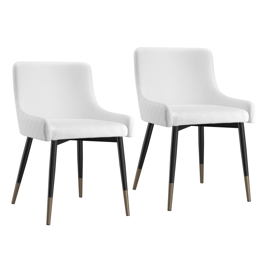 Xander Side Chair, Set Of 2 In White And Black - Image 3