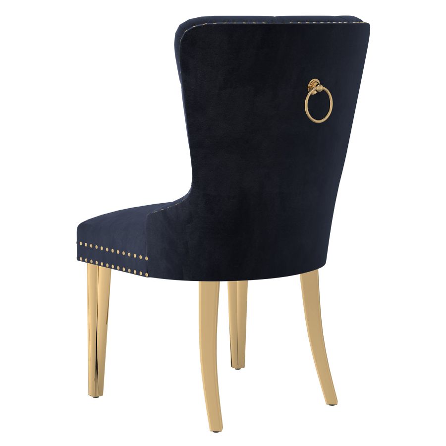 Mizal Side Chair, Set of 2 in Black and Gold - Image 8