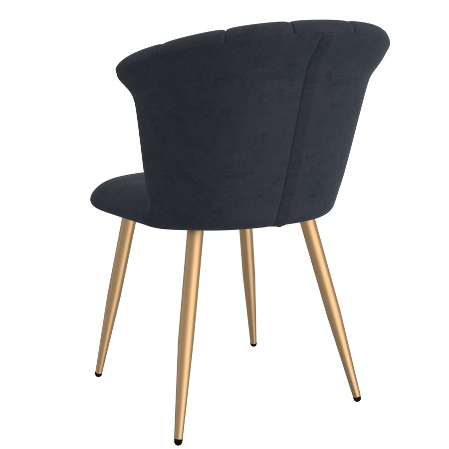 Orchid Side Chair, Set of 2 in Black and Gold - Image 8