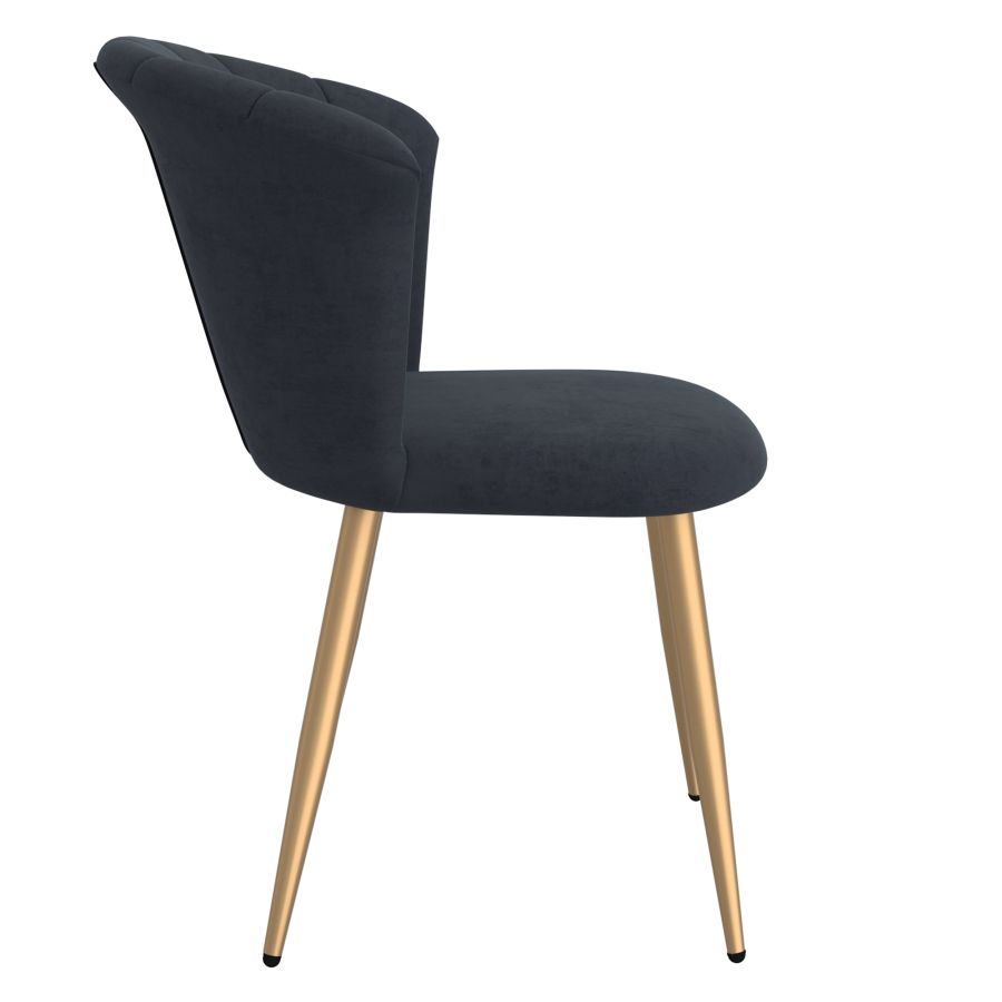 Orchid Side Chair, Set of 2 in Black and Gold - Image 7
