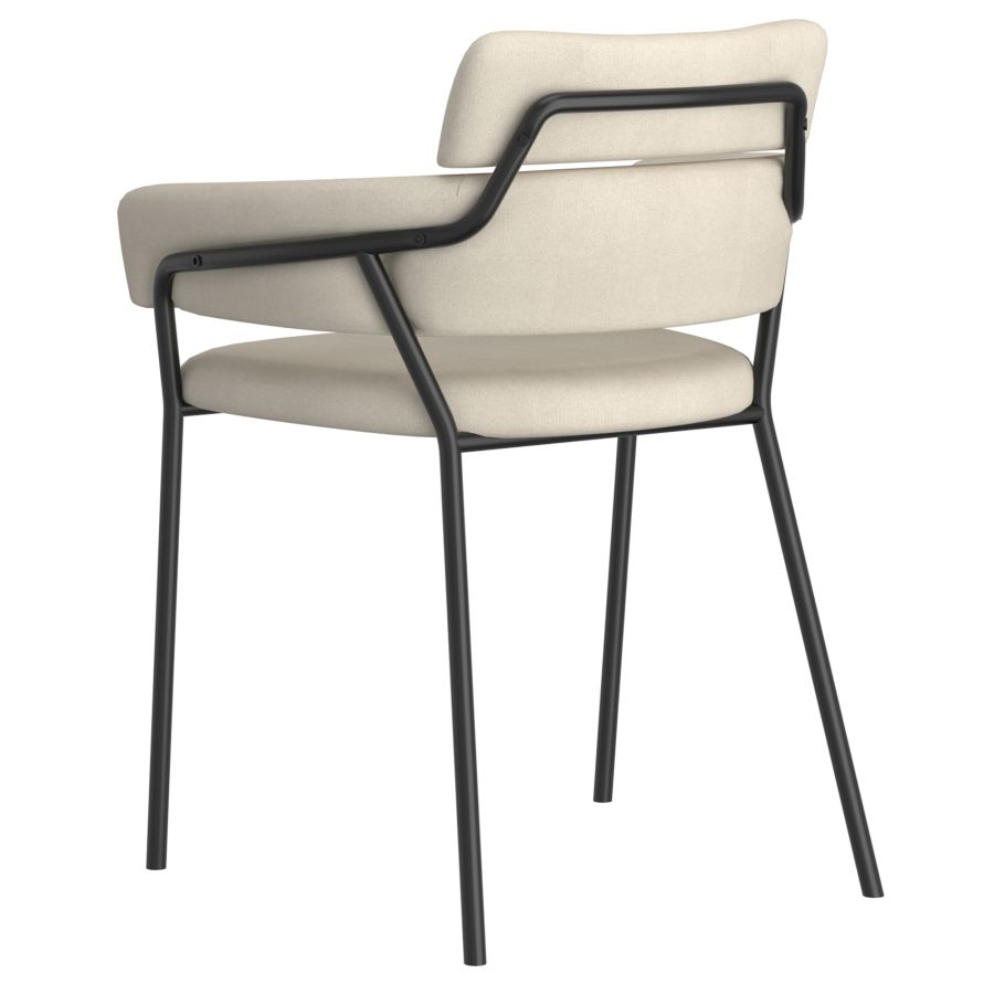 Axel Side Chair, Set Of 2 In Beige And Black - Image 8