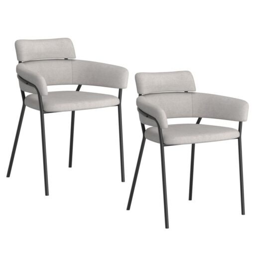 Alternative view of Axel Side Chair, Set Of 2 In Grey And Black