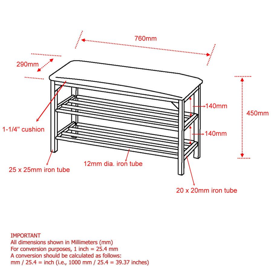 Foster 2-Tier Bench In Black And Chrome - Image 2