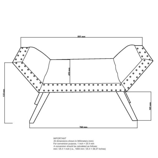 Alternative view of Lana Bench In Grey And Black