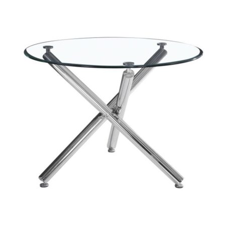 Solara II Round Dining Table In Chrome