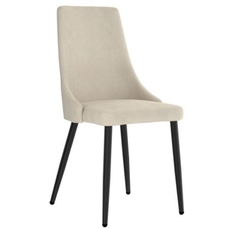 Venice Side Chair, Set Of 2 In Beige And Black