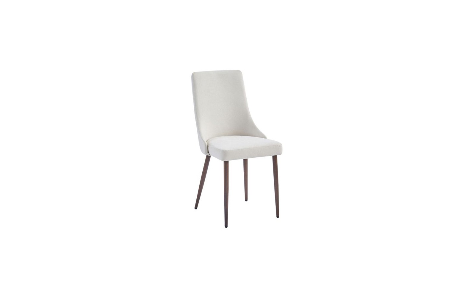 Cora Fabric Side Chair, Set Of 2 In Beige And Walnut