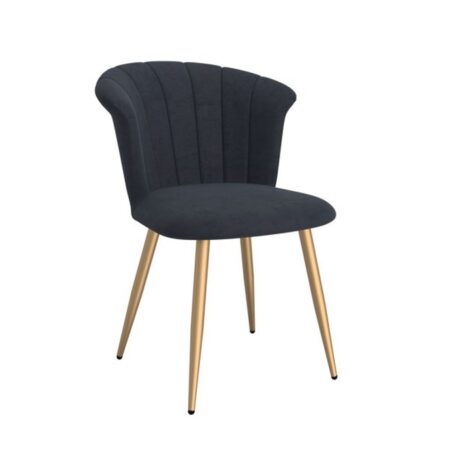 Orchid Side Chair, Set of 2 in Black and Gold