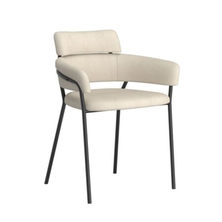 Axel Side Chair, Set Of 2 In Beige And Black