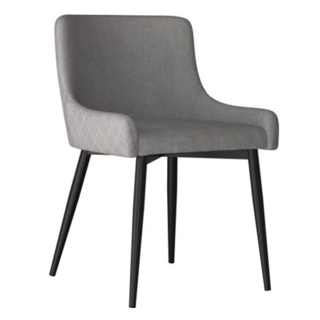 Bianca Side Chair, Set Of 2 In Grey And Black Leg