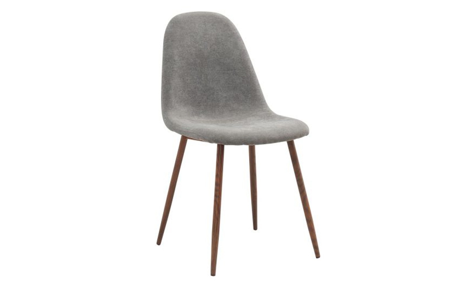 Lyna Side Chair, Set of 4 in Grey and Walnut