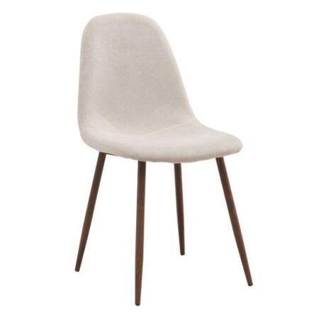 Lyna Side Chair, Set Of 4 In Beige And Walnut