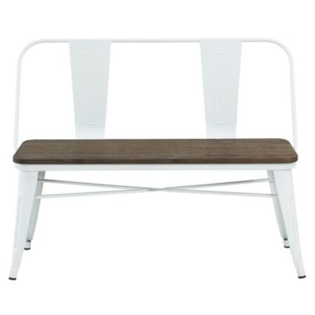 Modus Bench With Back In White