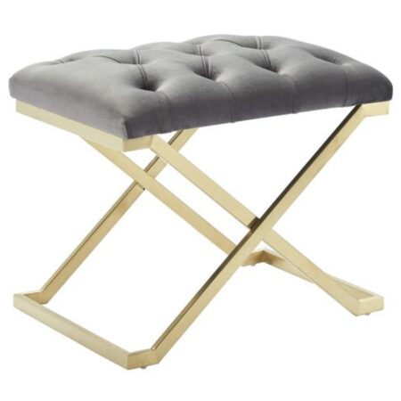 Rada Bench In Grey And Gold