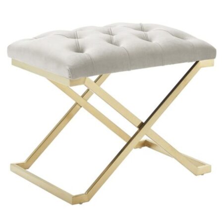 Rada Bench In Ivory And Gold