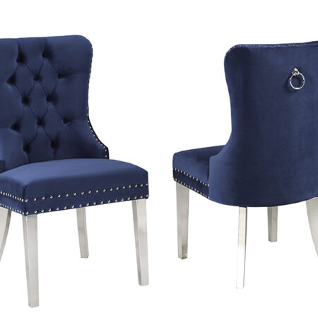 Dining Chair, Set Of 2 - Navy