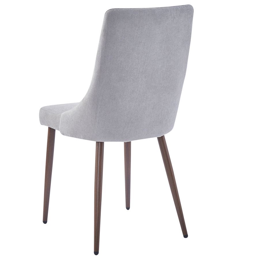 Rocca/Cora 5pc Dining Set In Walnut With Grey Chair - Image 8