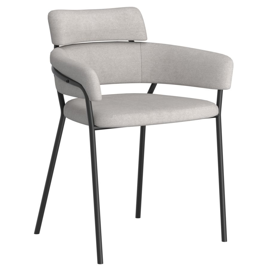 Zilo/Axel Large 7pc Dining Set In Black With Grey Chair - Image 8