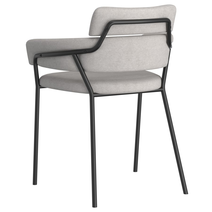Zilo/Axel Large 7pc Dining Set In Black With Grey Chair - Image 7