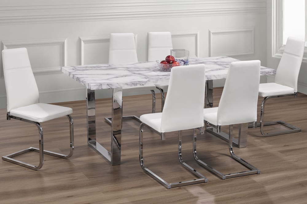T3355/210 Dining Set White