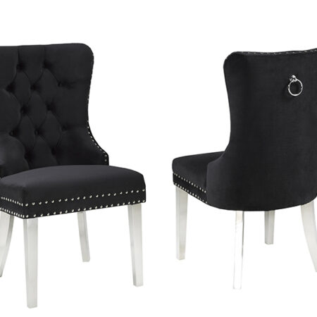Emily Dining Chair, Set Of 2 - Black