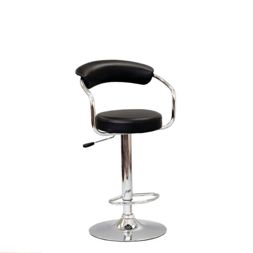 Alternative view of Bar Stool (Black PU) ST-7500-B Set of 2