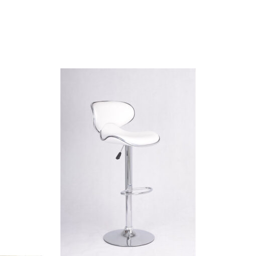 Alternative view of Bar Stool (White PU) ST-7703 Set of 2