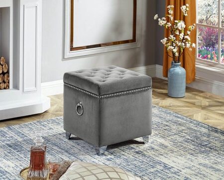 Ottoman (Grey Velvet)IF-6295