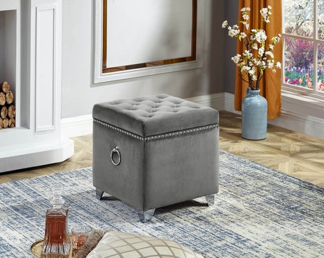 Ottoman (Grey Velvet)IF-6295