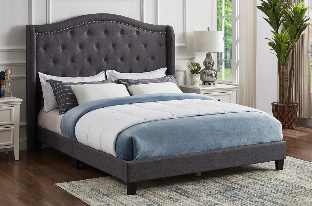 T2173 King Size Bed Charcoal