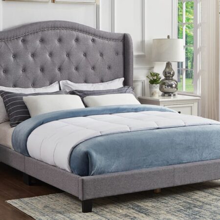 T2173 King Size Bed Grey