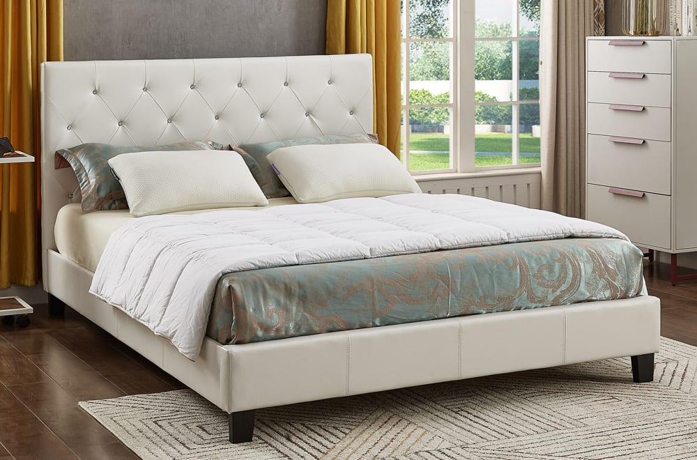 T2366 Queen Size Bed White