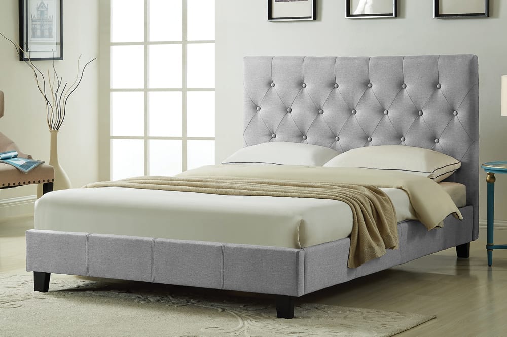 T2366 Queen Size Bed Grey