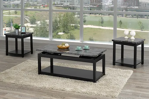 Modern Coffee Table Set with Marble Top